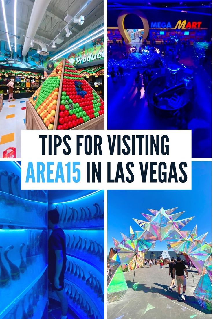 the las vegas area is filled with colorful art and decorations