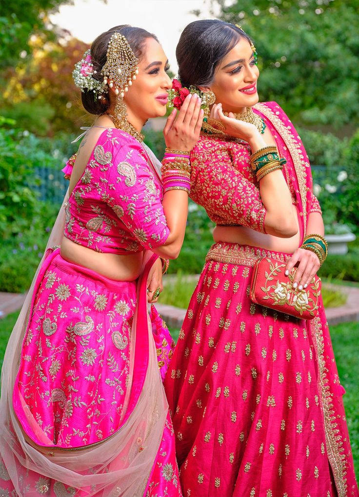 Add a small burst of shade for your wardrobe with this sensual hot pink colored silk lehenga choli. The lehenga is beautified with sequin embellishments which makes this attire look even more chic ! Color -Hot Pink Fabric & Work Style -- Silk lehenga with sequin embellishments.- blouse with sequin embellishments. Details -- Assured quality.- Wash care instruction: Dry clean only.- Slight variation in color is possible due to digital photography. Indian Bridal Couture, Silk Lehenga Choli, Fabric Work, Bridal Packages, Celebrity Closet, Silk Lehenga, Work Style, Bridal Couture, Pink Fabric