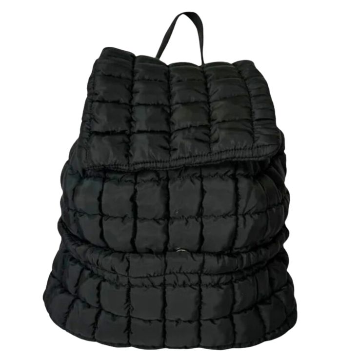 Be the talk of the town with our Puffer Backpack! The perfect combination of practicality and style, this backpack is compact yet spacious and features a trendy puffer design. Ideal for those on-the-go moments, make a statement with this quirky and functional accessory. Quilted On-the-go Standard Backpack, Casual Nylon Puffer Bag, Winter Travel Puffer Bags, Trendy Nylon Puffer Bag, Trendy Everyday Puffer Bags, Trendy Puffer Bag, Packable Nylon Backpack For On-the-go, Casual Packable Backpack For On-the-go, Trendy Travel Backpack For Winter