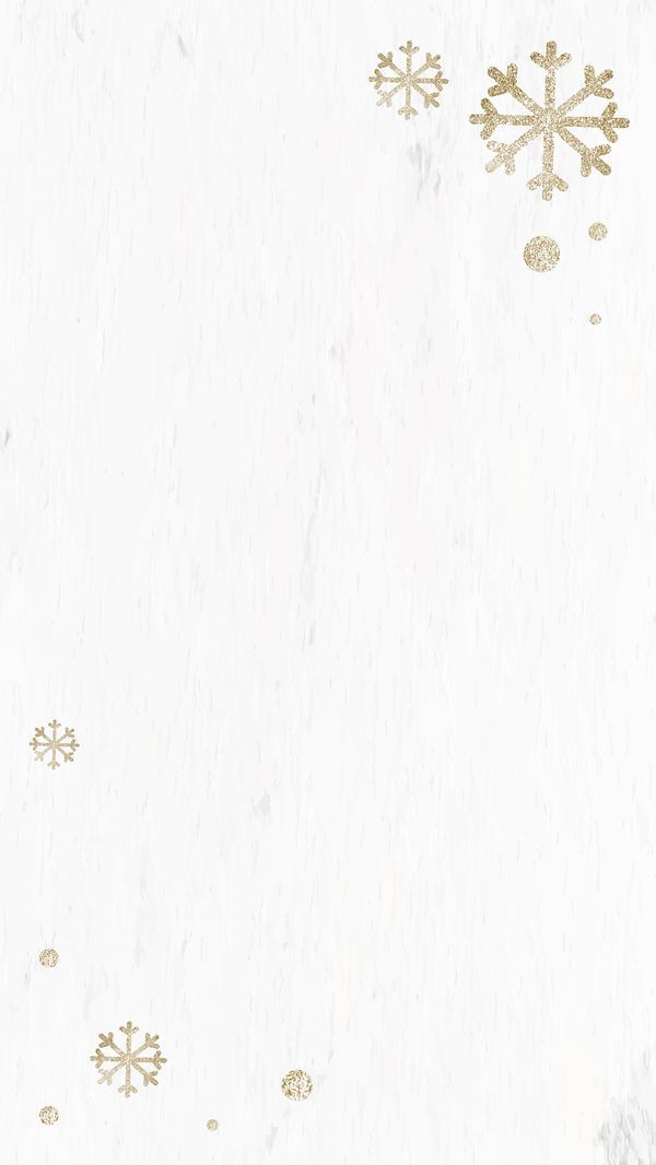 a white and gold background with snowflakes