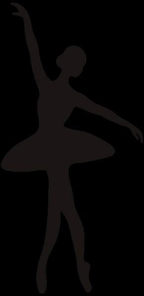 a black and white silhouette of a ballerina