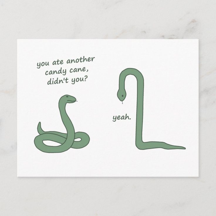 two green snakes with the words you are another candy cane, didn't you?