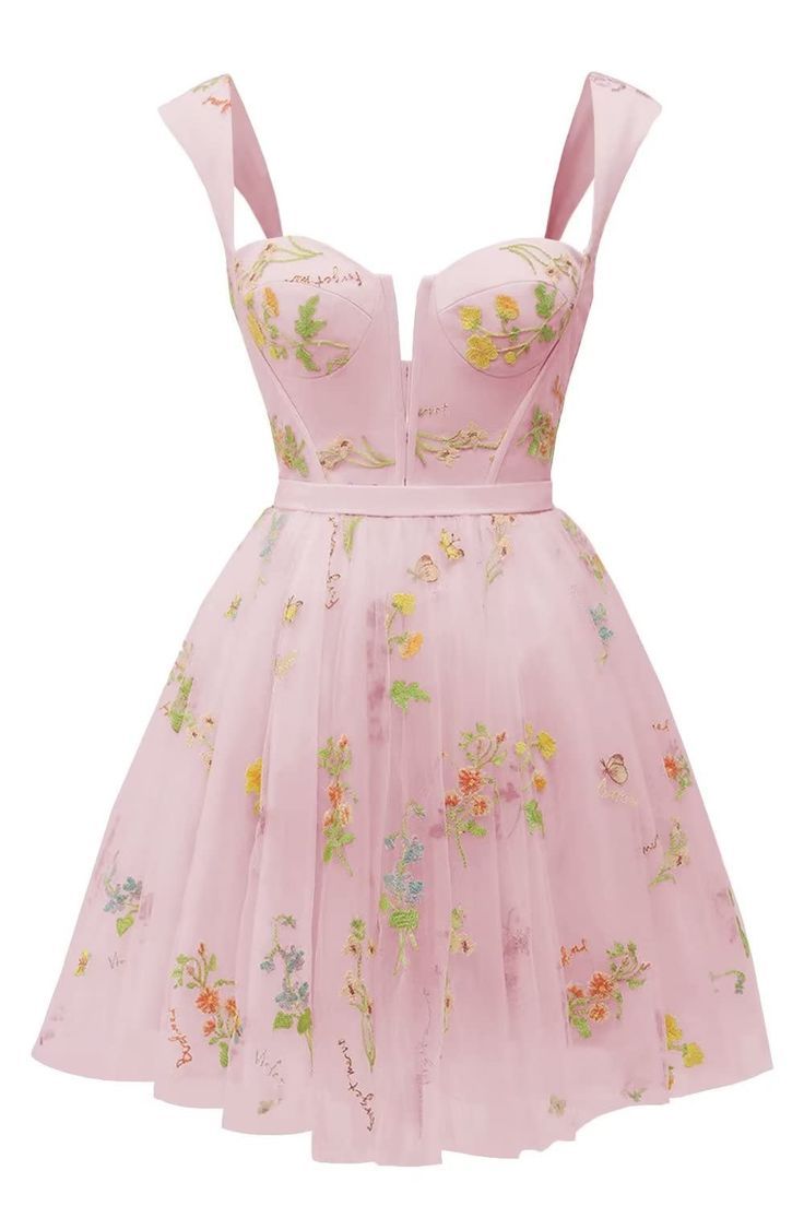 pink floral embroidery A-line short tulle homecoming dress party dress with cap sleeves #homecoming2023 Fitted Dress With Sweetheart Neckline And Floral Applique, Summer Prom Dress With Square Neck, Square Neck Summer Prom Dress, Summer Dresses With Pleated Bodice And Heart-shaped Neckline, Square Neck Prom Dress With Lined Bodice, Fitted Dresses With Floral Applique And Sweetheart Neckline, Dresses With Floral Applique And Sweetheart Neckline, Spring Homecoming Dress With Pleated Bodice, Spring Dresses With Heart-shaped Neckline And Lined Bodice