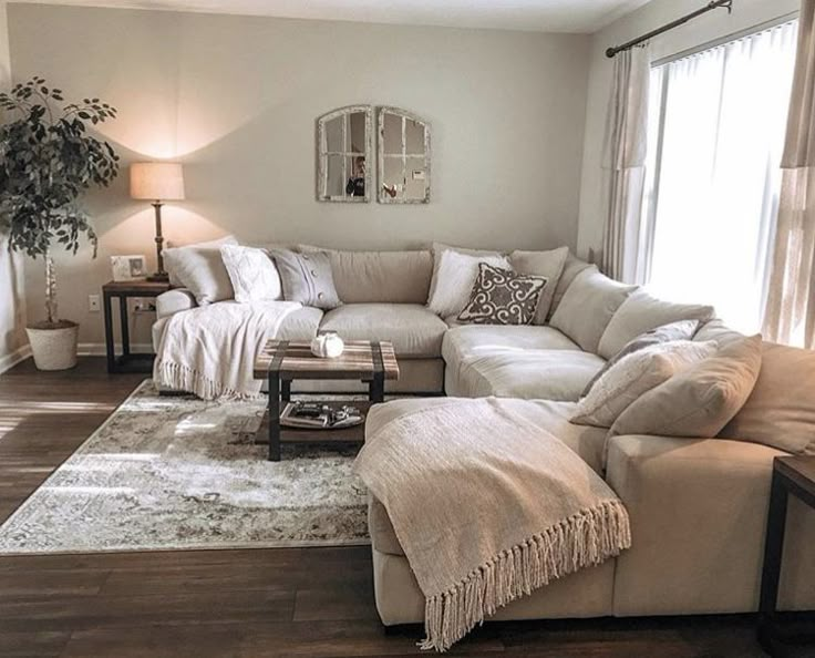 the living room is clean and ready for us to use in its new owner's home