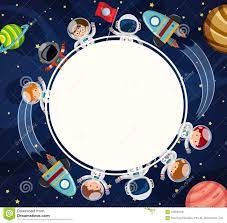 Border Template with Astronauts in Space Stock Vector - Illustration of text, sign: 103040429 Rocket In Space, Planet Party, Border Templates, Space Illustration, Astronauts In Space, Picture Illustration, Kids Ride On, Art Icon, Free Illustrations