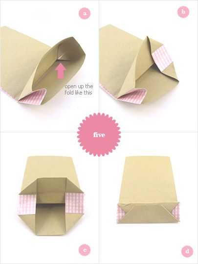 step by step instructions on how to make an origami box with paper and ribbon