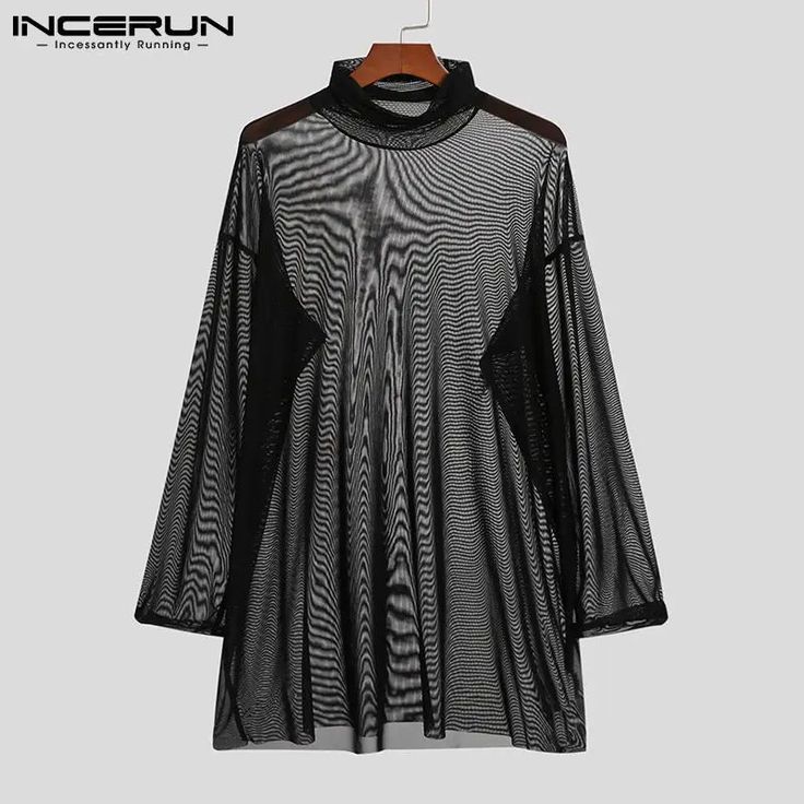 SPECIFICATIONSColor: BlackSize: S,M,L,XL,2XL,3XL,4XL,5XL,Plus SizeType: Men Mesh Transparent T ShirtStyle: Camiseta HombreSleeve Length(cm): FullSleeve Style: RegularBrand Name: INCERUNCollar: TurtleneckPattern Type: SolidItem Type: topsStyle: CasualFabric Type: BroadclothMaterial: POLYESTERMaterial: SPANDEXHooded: NoApplicable Scene: CASUALApplicable Season: Spring and AutumnTops Type: TEESOrigin: Mainland ChinaGender: MENChoice: yessemi_Choice: yes{custom}Size:S,M,L,XL,2XL,3XL,4XL,5XLFabric Material:95%Polyester+5%SpandexOccasion:LeisurePattern:TransparentColour:BlackProduct Description:Men's Transparent Mesh T ShirtsPackage Included:1 * TopPlease note:Thanks to your understanding, the size may be 2 cm / 1 inch inaccurate due to manual measurements. Black T-shirt For Club In Summer, Black Summer T-shirt For Club, Black Crew Neck Mesh Top For Club, Shirt Transparent, Mesh T Shirt, Turtleneck Long Sleeve, Men T Shirt, British Indian, Home Fashion