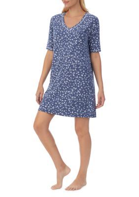 Ultra-soft, drapey fabric makes this Cuddl Duds® sleepwear moisture-wicking sleep t-shirt a dreamy comfort to lounge and sleep. | Cuddl Duds® Women's Moisture Wicking Elbow Sleeve Sleep T-Shirt, Small Cuddl Duds, Loungewear Women, Elbow Sleeve, Luxe Gifts, Mens Big And Tall, Blue Print, Tshirts Online, Shirt Online, Moisture Wicking