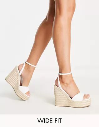 Shoes for Women | Flat, Designer & Wide-fit Shoes | ASOS College Graduation Shoes, Wedge Heel Outfit, Summer Wedges Shoes, White Espadrilles Wedges, White Wedge Heels, Colorful Wedges, Graduation Shoes, Summer Shoes Wedges, Grad Outfits