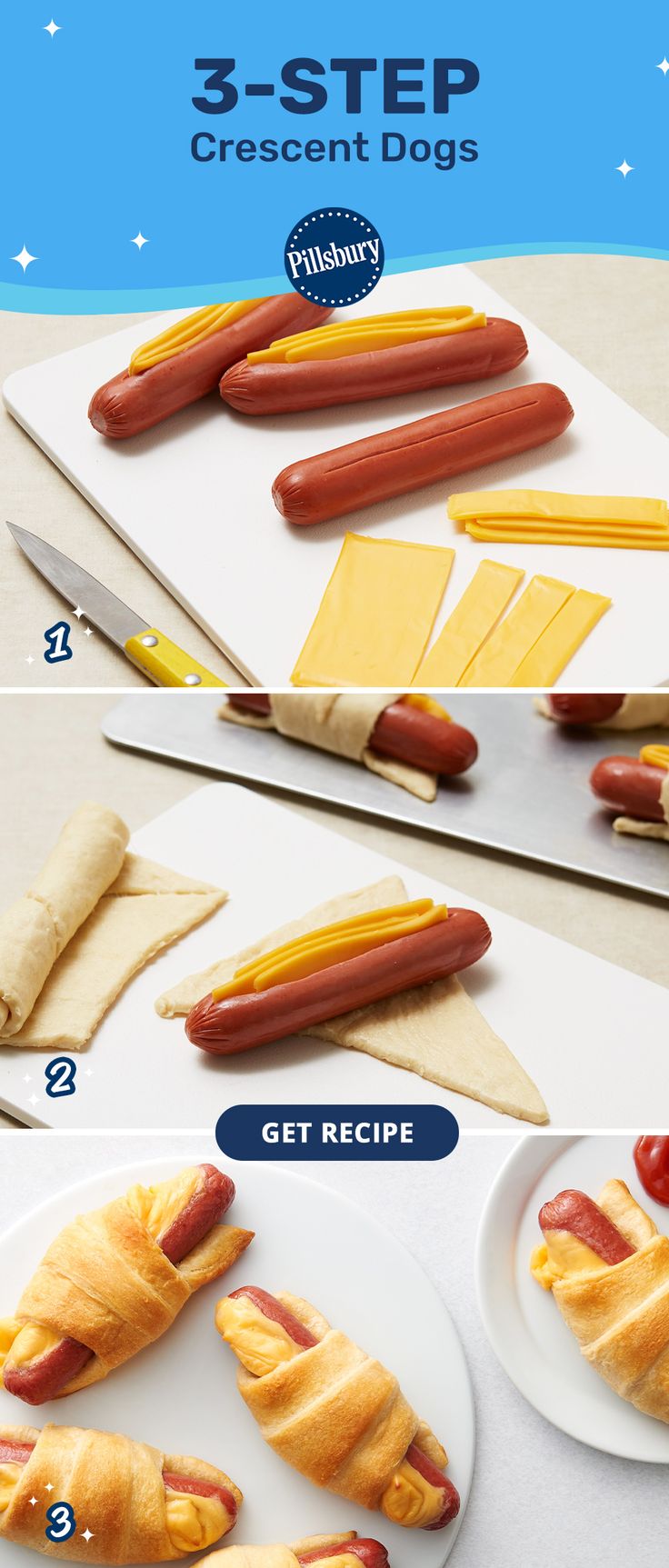 easy lunch ideas, quick easy snacks, finger food ideas, kid friendly food, kid friendly finger food, 3 ingredient recipes, pigs in a blanket recipe, how to make pigs in blanket, pigs in a blanket with cheese, pigs in a blanket crescent rolls Crescent Roll Dogs, Pigs In A Blanket With Cheese Recipe, Pig In Blanket Crescent Rolls, Hot Dogs Crescent Rolls Recipes, Hot Dog And Biscuit Recipes, Hot Dog With Cheese, Pigs In Blanket Crescent Rolls, Pig In The Blanket Recipe Crescent Rolls, Hot Dog Pigs In A Blanket