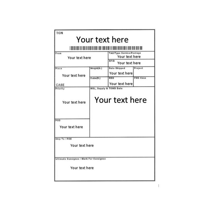 an invoice form with a barcode on the front and back side, which is