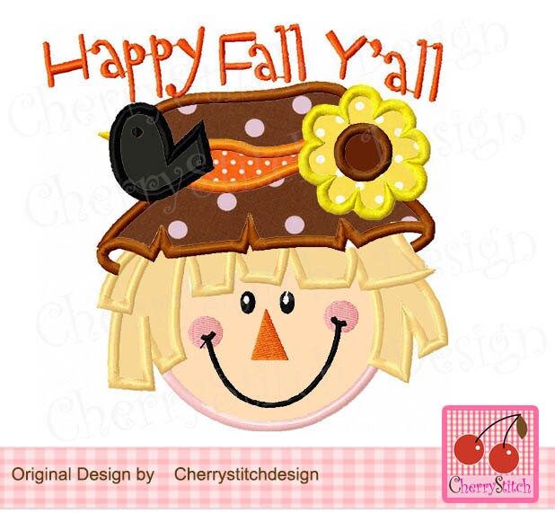 a girl wearing a hat with a flower on it and the words happy fall y'all