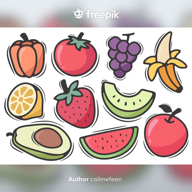 an image of fruit stickers on a white background