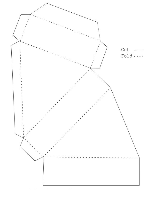 the cut out pattern is shown for an origami box