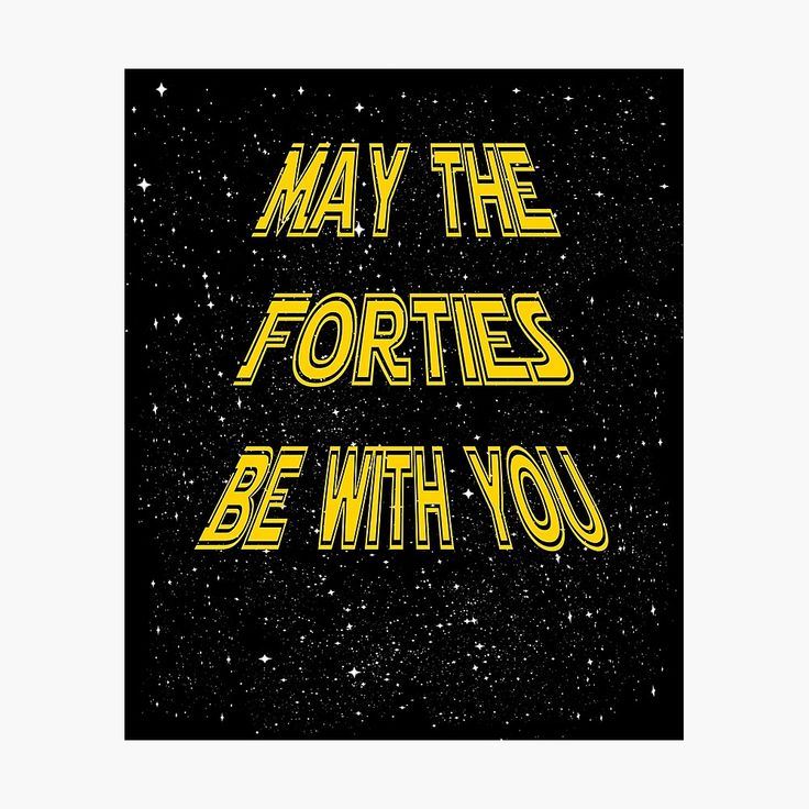 the words may the fortes be with you written in yellow on a black background