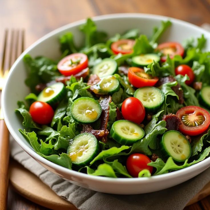 Simple Green Salad Recipe Refreshing Side Dishes, Green Salad Ideas, Salad Ideas Healthy, Side Dishes Vegan, Healthy Dinners Easy, Quick Salad Recipes, Salad Options, Gourmet Salads, Tasty Salads