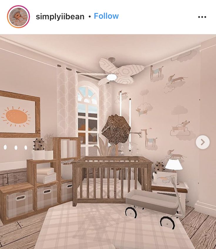 a baby's room is decorated in neutral colors