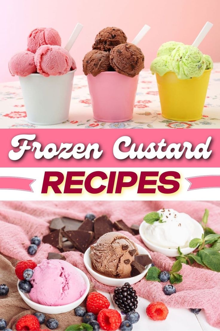 frozen custard ice cream recipe with berries and chocolate