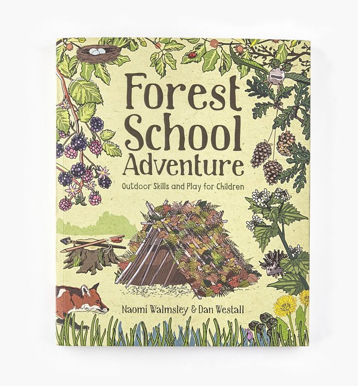 the forest school adventure book is on display