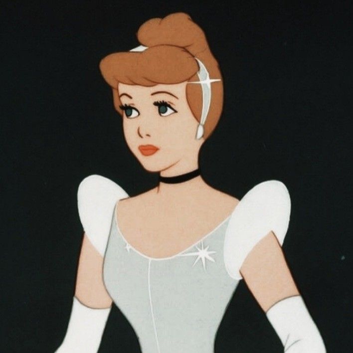 an animated image of a woman wearing white gloves and a dress with stars on it