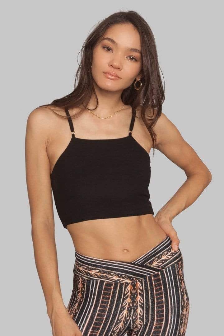 Zephyr Crisscross Four-Way Top – Wolven Casual Cross Back Tank Top With Built-in Bra, Vacation Tank Top With Built-in Bra, Chic Strappy Back Stretch Tank Top, Chic Stretch Tank Top With Strappy Back, Chic Tank Top With Strappy Back, Casual Crop Top With Built-in Bra And Strappy Back, Spring Tops With Built-in Bra And Strappy Back, Summer Cross Back Tank Top With Straps, Black Halter Top With Crisscross Straps For Summer