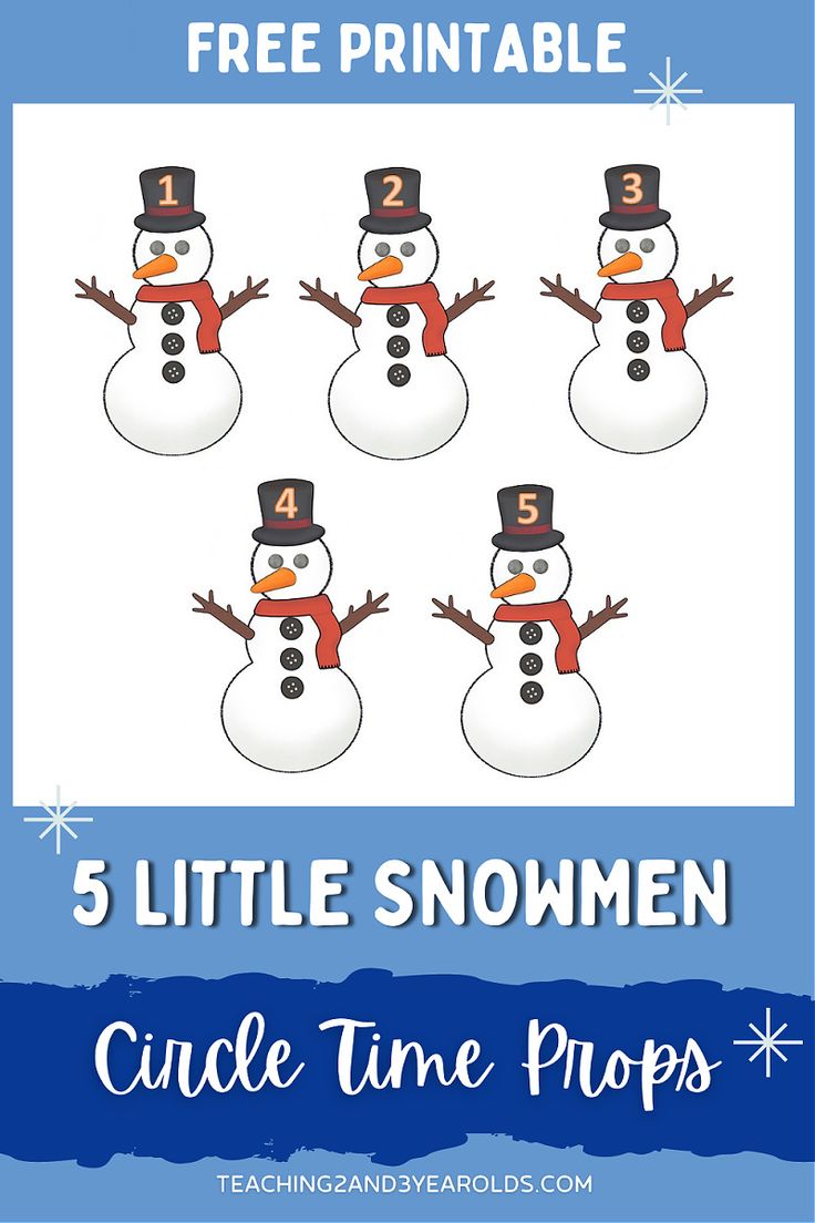 snowman counting game for kids to practice counting the number four and five, with free print