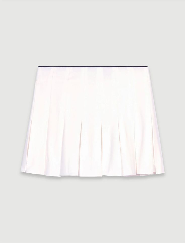 Short pleated skirt Sporty Pleated Mini Skirt For Spring, Sporty Pleated Bottoms For Spring, Sporty Stretch Tennis Skirt With Pleated Waist, Sporty Pleated Short Tennis Dress, Sporty Short Pleated Tennis Dress, Classic White Stretch Skort, Casual Pleated Tennis Dress For Summer, Sporty White Pleated Skort, Casual White Skort With Pleated Waist