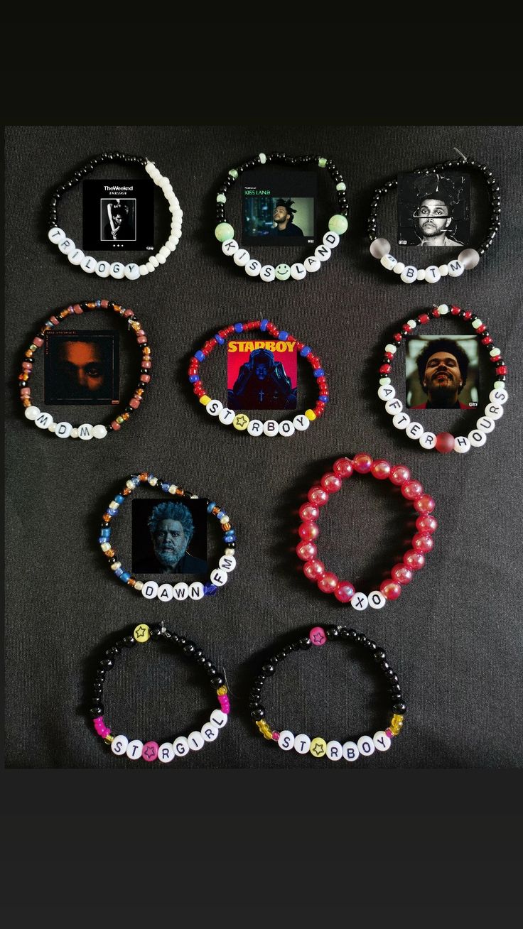 Bead Bracelet Words Ideas Edgy, The Weeknd Bracelet, Pinterest Bracelets, Christmas Nails 2023, Diy Kandi Bracelets, Pony Bead Bracelets, Diy Kandi, Kandi Bracelets, Wrist Jewelry