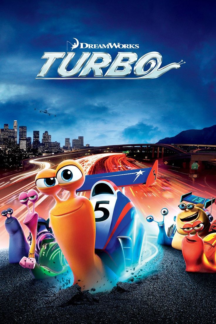 the movie poster for turbo starring characters