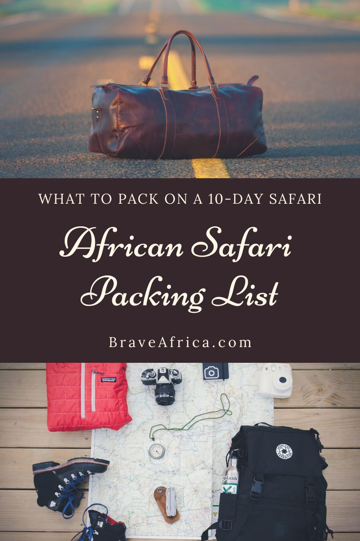 what to pack on a 10 - day safari african safari packing list with text overlay