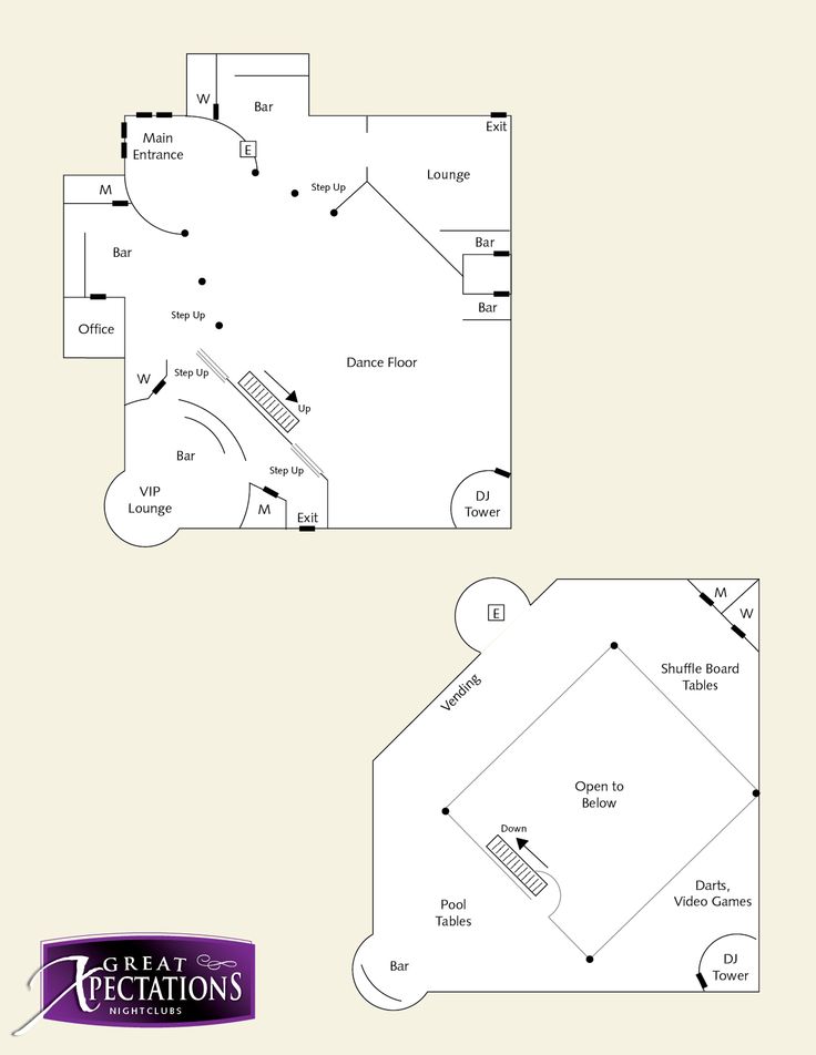 the floor plan for an office with two separate areas and one room on each side