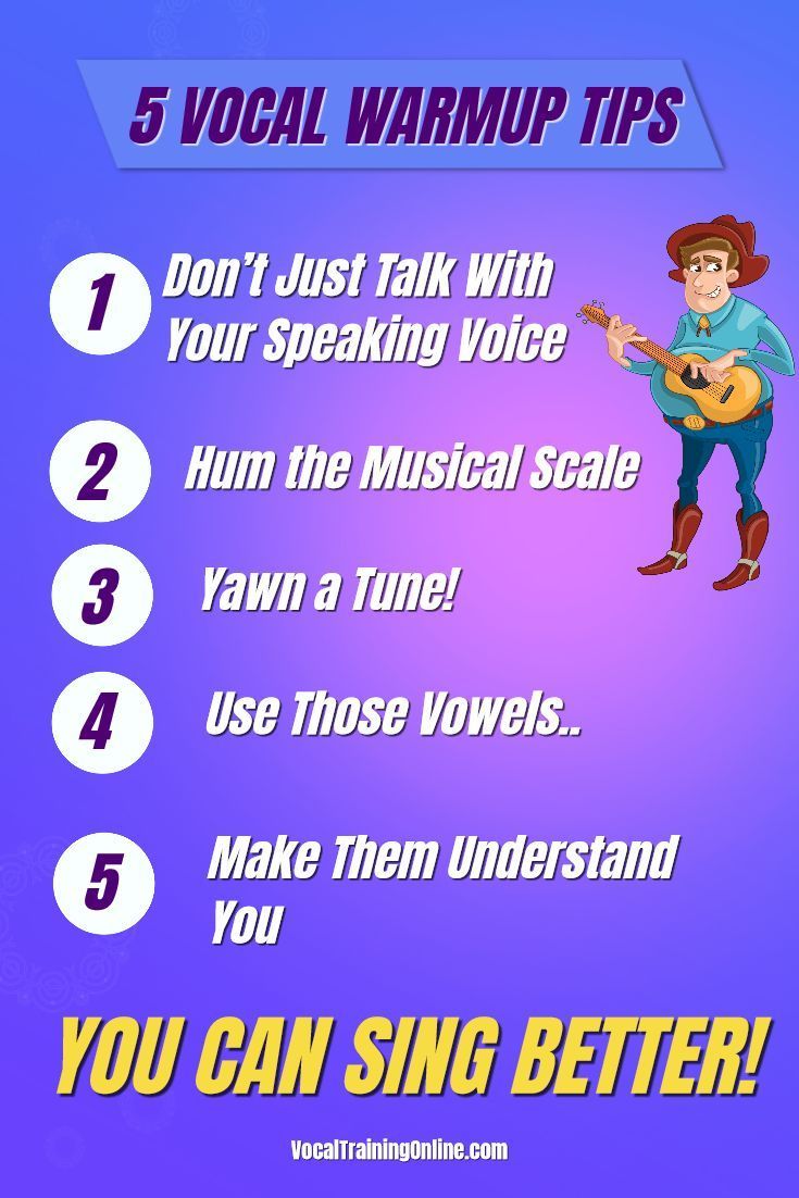 a poster with the words, 5 vocal warm up tips for kids to learn how to sing