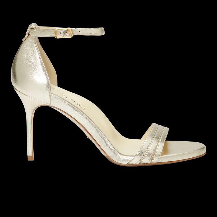 Perfect Sandal 85 | Gold Nappa | Sarah Flint Sarah Flint, Beach Styles, Summer Fashion Beach, Steel Rod, Nappa Leather, Stiletto Heel, Arch Support, Evening Gowns, Stiletto Heels