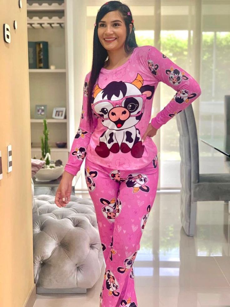 Winter it's just around the corner.. So get ready with this cute and beautiful pajamas Super soft and comfort  One size available fits s-m and Maybe large  Shipping included Comfortable Long Sleeve Pink Set, Cute Long Sleeve Home Sets, Printed Pink Sleepwear For Home, Cozy Pink Loungewear Sets, Pink Printed Sleepwear For Home, Pink Printed Sleepwear, Pink Long Sleeve Matching Set Sleepwear, Playful Pink Matching Set Sleepwear, Cute Matching Set Sleepwear For Pajama Party