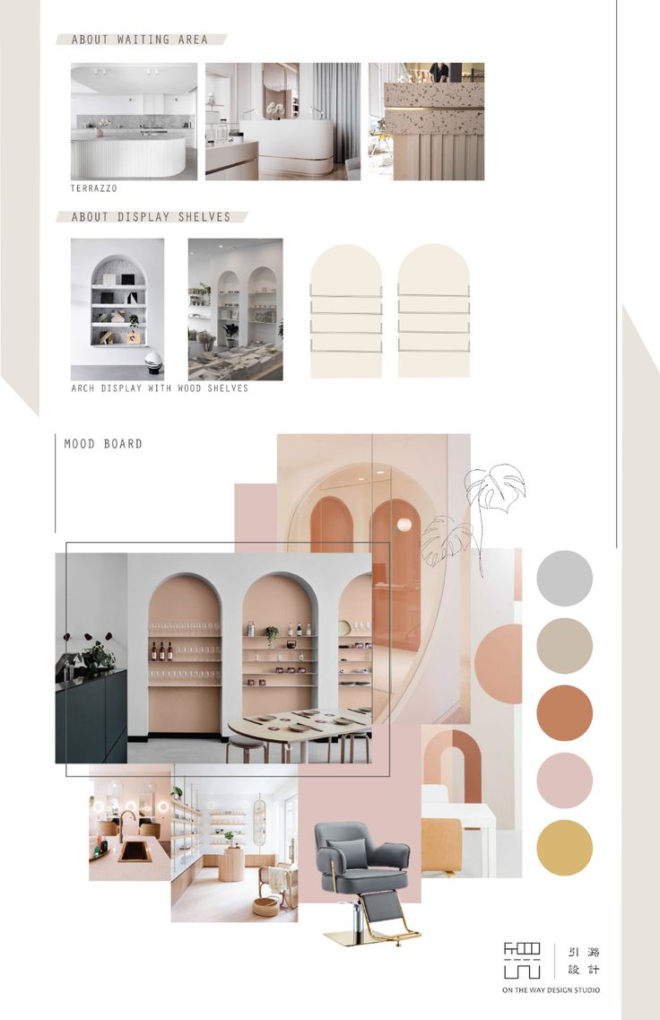 the interior design process is shown with different colors