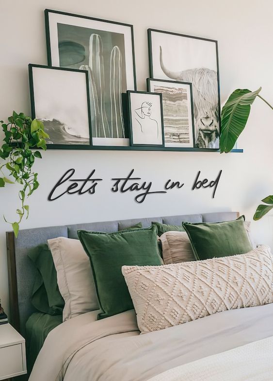 ⭐ Let's Stay in Bed Sign designed by MorimoraWallArt 🧤 Handmade 🌎 Free, Express, and reliable shipping to the USA, Europe, Canada, and many countries. ✨Make your bedroom even more special with our 'Let's Stay in Bed' wall sign! This metal wall decor not only embellishes a space but also brings romance to your bedroom. ✨Ideal for fun, passionate, and adventurous couples, this inscription... Koti Diy, Redecorate Bedroom, Apartment Decor Inspiration, Room Makeover Bedroom, Master Bedrooms Decor, Decor Home Living Room, Room Inspiration Bedroom, Room Ideas Bedroom, Dream House Decor