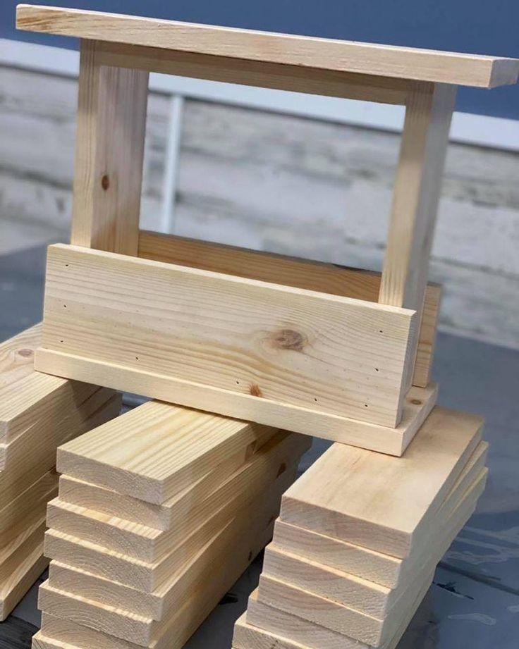 wooden blocks stacked on top of each other