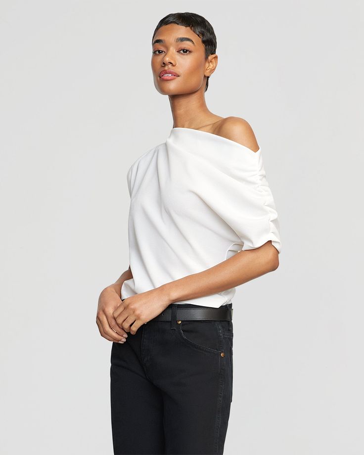 Quinn Off-Shoulder Top Spring Wardrobe, Off Shoulder Tops, Shoulder Top, Off Shoulder, Dress Up, Sleek, Skirt, Wardrobe, White