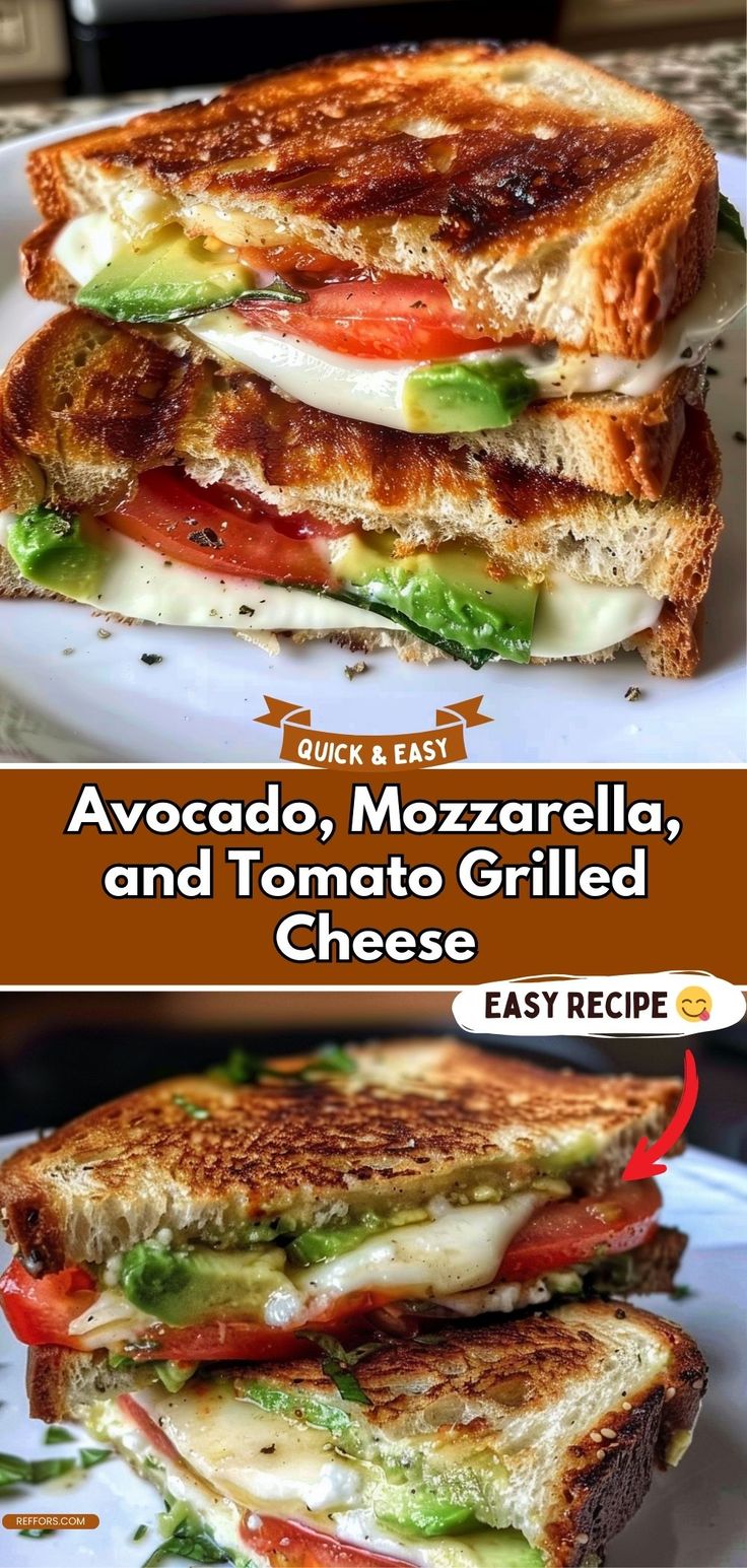 the grilled cheese sandwich has tomato, mozzarella, and lettuce