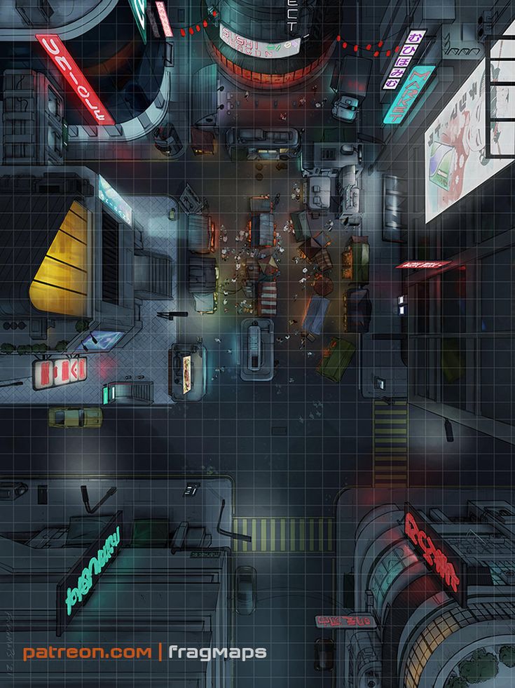 cyberpunk, battle maps, RPG, ttrpg, roll20, foundry, encounter maps Dnd Modern City Map, Modern City Map Rpg, Cyberpunk Bar, Cyberpunk Games, Cyberpunk 2020, Sci Fi Rpg, Cyberpunk Rpg, Map Maker, Dnd World Map