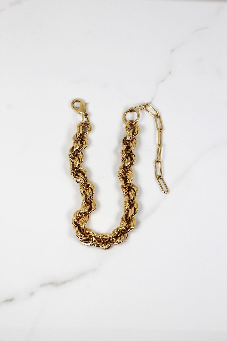 24k Gold-filled chain Metal Rope Chain Necklace, Adjustable Gold Chain Link Necklace, Chunky Chain Link Jewelry, Gold Metal Snake Chain Bracelet, Metal Gold Snake Chain Bracelet, Gold-tone Chunky Chain Bracelet With Oval Links, Gold-tone Chunky Chain Bracelet, Gold Cable Chain Jewelry, Gold Plated Cable Chain Bracelet