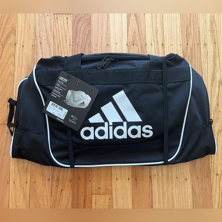 Brand New Black Adidas Duffle Bag Black School Bag With Top Carry Handle, Adidas Black Bag For Everyday Use, Functional Adidas Black Bag, Adidas Black School Bag, Functional Black Adidas Bag, Black Satchel Gym Bag For School, Adidas Black Bag For Daily Use, Adidas Black Travel Shoulder Bag, Functional Adidas Bags For On-the-go