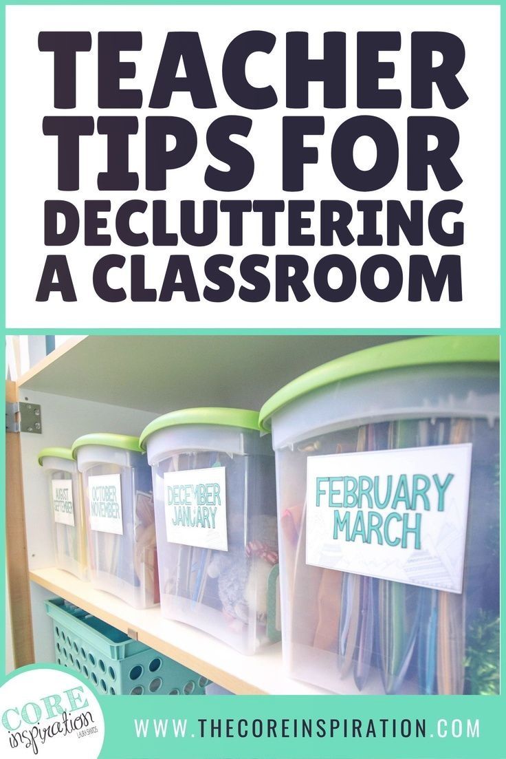 teacher tips for decluttering a classroom