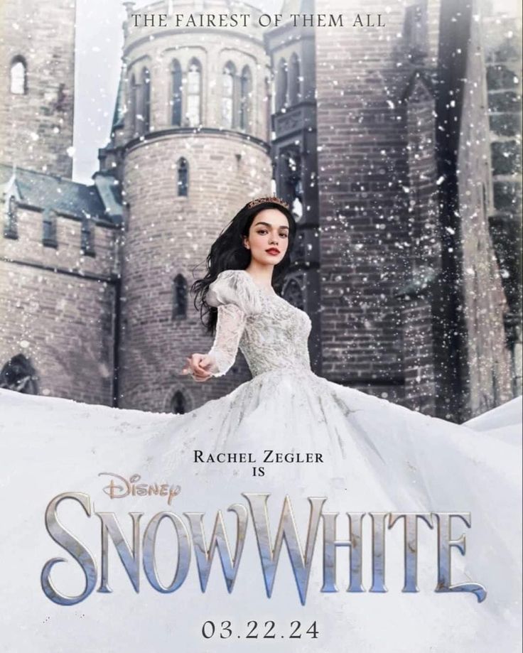 the poster for disney's snow white starring rachel ziegr as snow queen