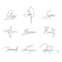 an autographed photograph of the famous stars and their signatures, dated in black ink