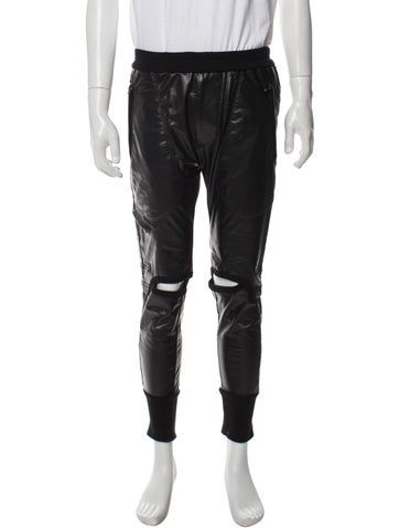 Julius JoggersBlackCroppedDesigner size 1.Fit:Pants by Julius typically fit true to size. Stretch Leather Pants For Streetwear In Fall, Stretch Leather Pants For Fall Streetwear, Fall Streetwear Stretch Bottoms, Stretch Bottoms For Fall Streetwear, Casual Straight Leg Leather Pants For Streetwear, Casual Stretch Leather Pants For Streetwear, Casual Stretch Leather Pants With Pockets, Casual Leather Pants For Spring Streetwear, Edgy Mid-rise Streetwear Pants