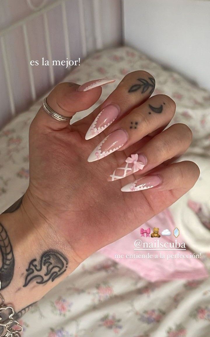 Coffin Nails Ombre, Barbie Nails, Romantic Nails, Classy Acrylic Nails, Almond Acrylic Nails, Minimalist Nails, Fire Nails, Dream Nails, Pretty Acrylic Nails