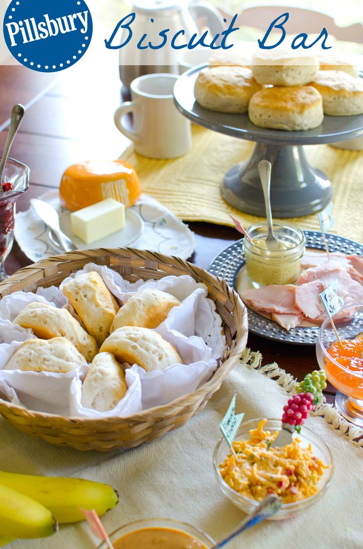 a table filled with food and drinks on it