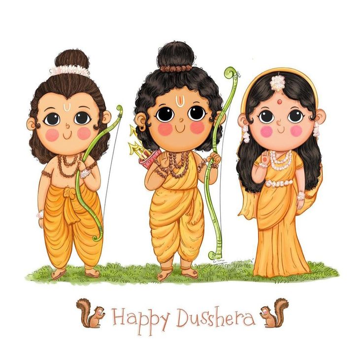 Cute Ram Ji Drawing, Ram Sita Illustration, Cute Ram Ji, Ramayan Painting, Ganesha Art Illustration, Happy Dusshera, Light Over Darkness, Diwali Drawing, Good Over Evil