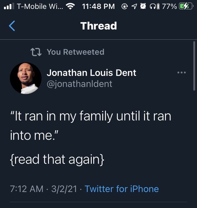 the tweet on twitter has been altered to include an image of john louis dent